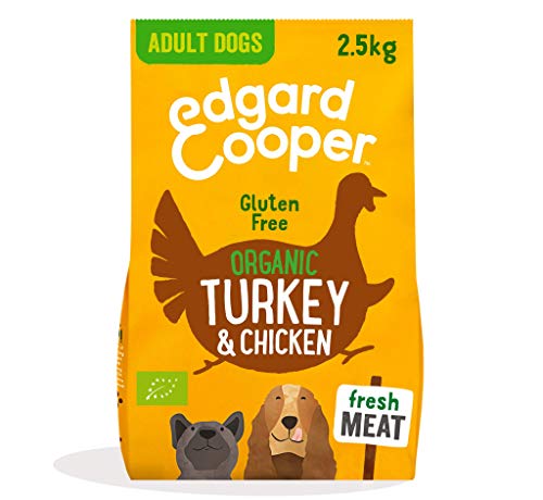 Edgard & Cooper Pienso Perros Adultos Comida Seca Natural Sin Cereales, Fácil de digerir, Alimentación Sana Sabrosa y equilibrada, Proteína de Alta qualidad (Pavo/Pollo Orgánico, 2.5 kg (Paquete de 1))