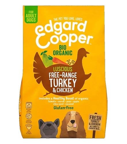 Edgard & Cooper Pienso Perros Adultos Comida Seca Natural Sin Cereales, Fácil de digerir, Alimentación Sana Sabrosa y equilibrada (Pavo/Pollo Orgánico, 2.5 kg (Paquete de 1))