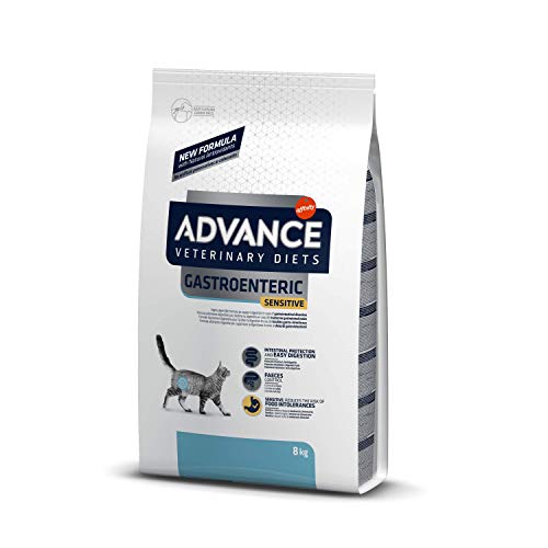 Advance Veterinary Diets Gastroenteric Sensitive, Pienso para Gatos con Trastornos gastrointestinales, 8kg