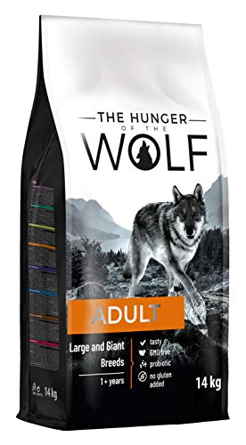 The Hunger of the Wolf Alimento seco para perros de razas grandes y gigantes, fórmula con pollo indicada para la salud de las articulaciones - 14 kg