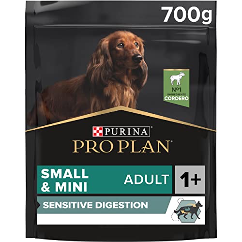 Purina Pro Plan Small Digestion Pienso para Perro pequeño, Mini, Adulto, Digestión Sensible con Cordero, 8 bolsas de 700g