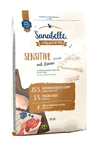 Sanabelle Sensitive con cordero | Alimento seco para gatos nutricionalmente sensibles | 1 x 10 kg