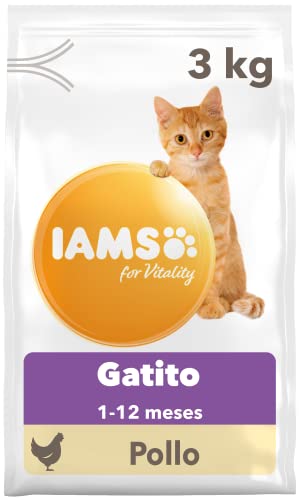 IAMS for Vitality Alimento seco para gatitos con pollo fresco (1-12 meses), 3 kg