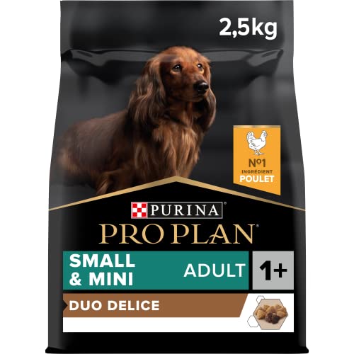Purina Pro Plan Small Duo Delice Pienso para Perro Pequeño, Mini Adulto con Pollo, bolsa de 2,5kg