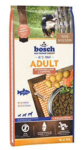 bosch HPC Adult con salmón fresco y patata | Alimento seco para perros adultos de todas las razas | 1 x 15 kg