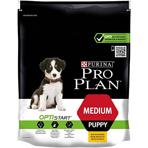 Purina Pro Plan Medium Puppy Start Pienso para Perro Mediano, Cachorro, Junior, Bebé con Pollo, 8 bolsas de 700g