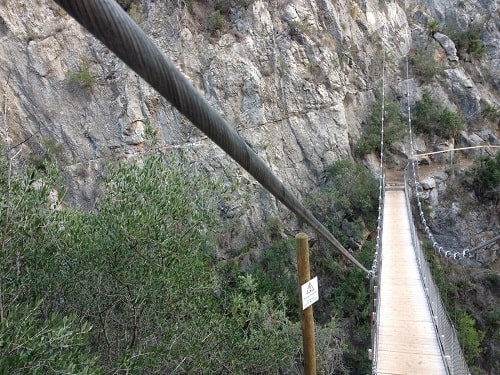 Puentes colgantess en Chulilla